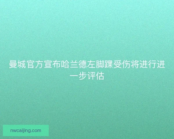 曼城官方宣布哈兰德左脚踝受伤将进行进一步评估